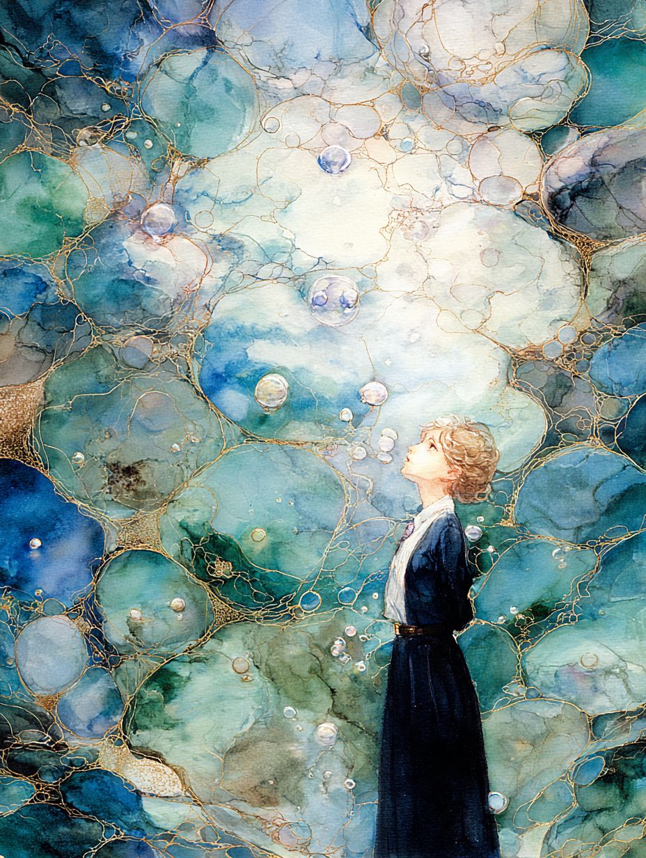 A girl covered in bubbles | の人気AIイラスト・グラビア