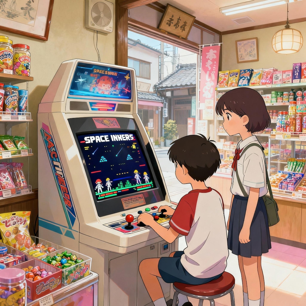 放課後、駄菓子屋ゲーセン