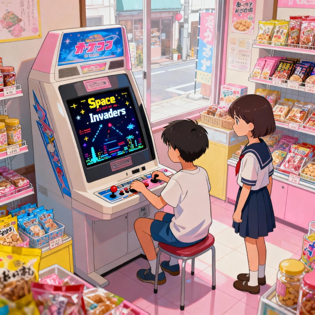 放課後、駄菓子屋ゲーセン