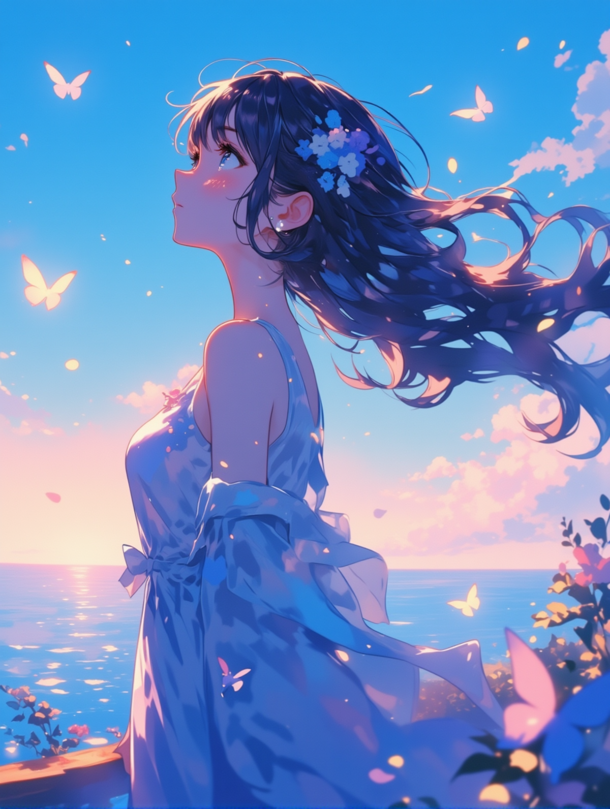 暁の海辺_15 | の人気AIイラスト・グラビア