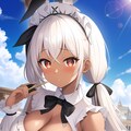 白いドレスの褐色ガール 3枚目