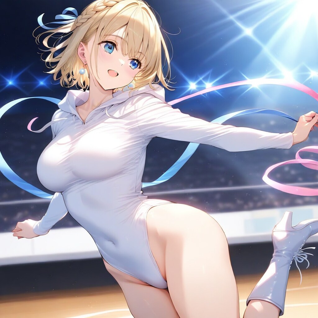 金髪ショート新体操美少女