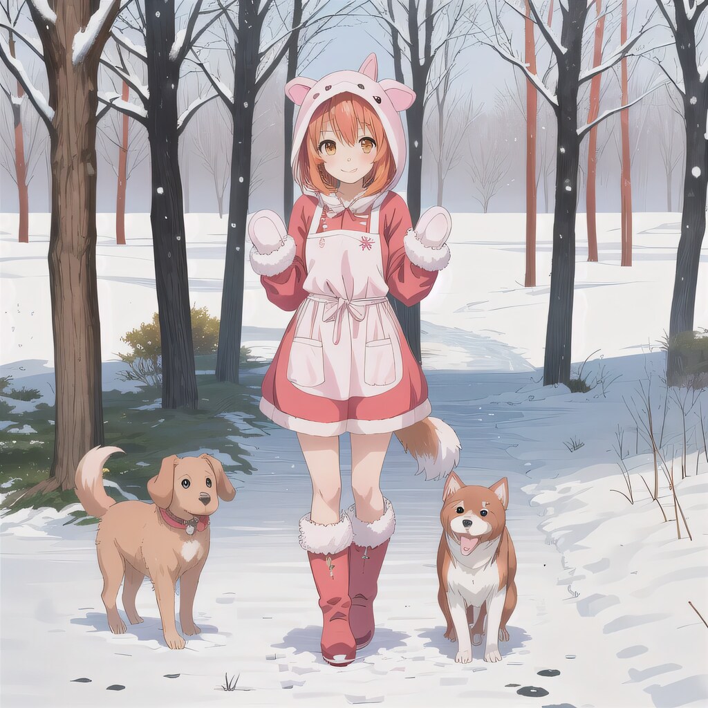 茶髪ボブでコートの少女３