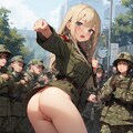 部隊を鼓舞する軍服娘 8枚目