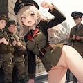 部隊を鼓舞する軍服娘 5枚目