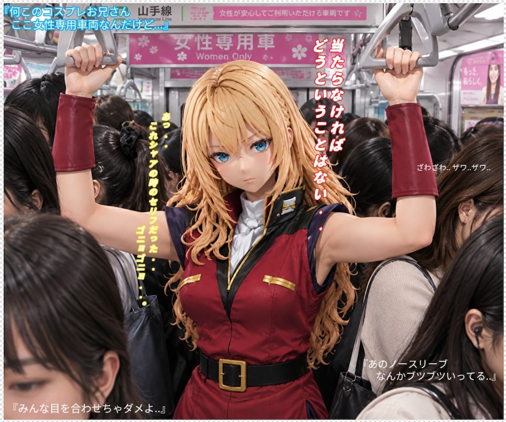 ChatGPT Gemini クワトロ大尉コスプレちちぷいちゃん
