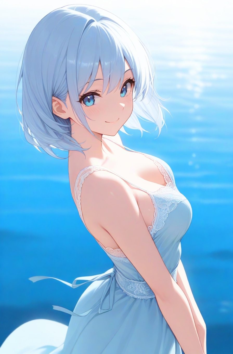 水色のドレス