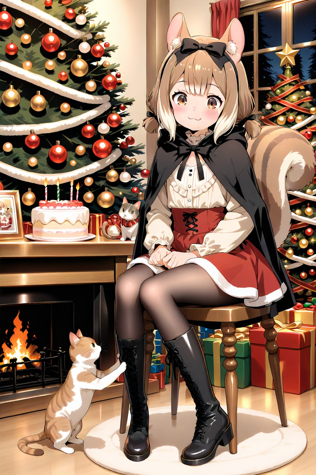 シルちゃんたちのクリスマスパーティー《おいでよ どうぶつの人》 | の人気AIイラスト・グラビア