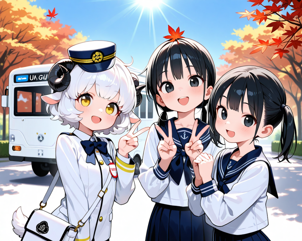 バスガイドさんと記念写真！！