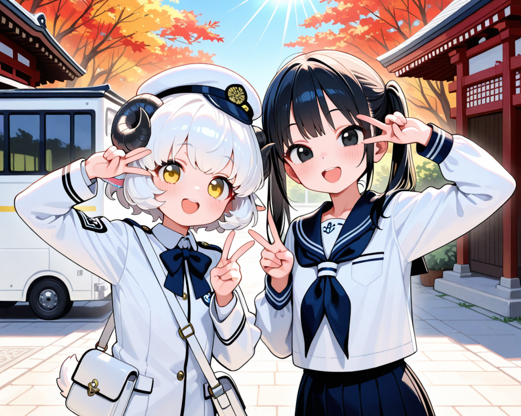 バスガイドさんと記念写真！！