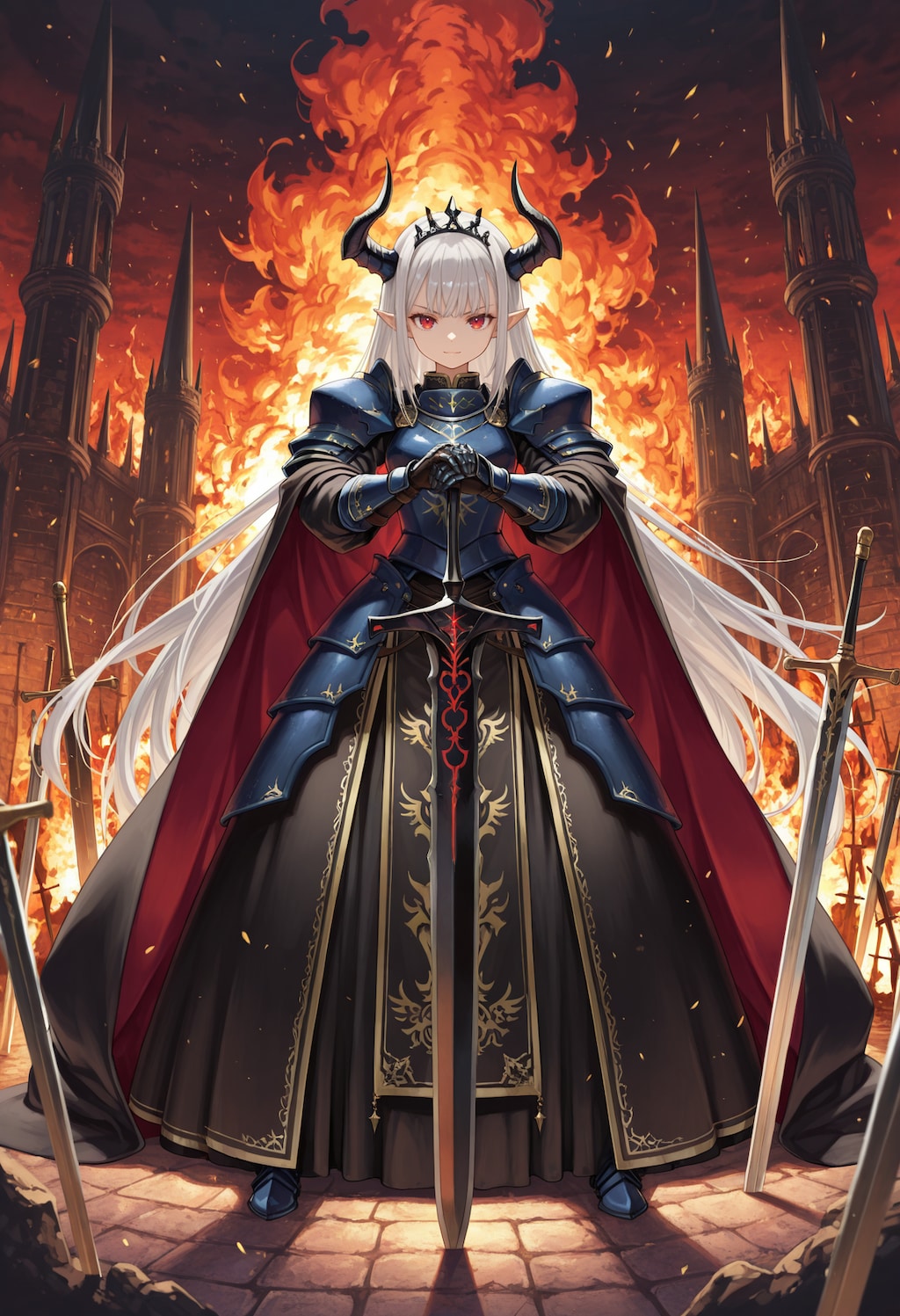 姫騎士銀髪竜姫さん