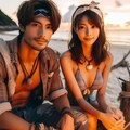 無人島の夕暮れ（遭難中） 3枚目