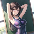 スクール水着の女の子 2枚目
