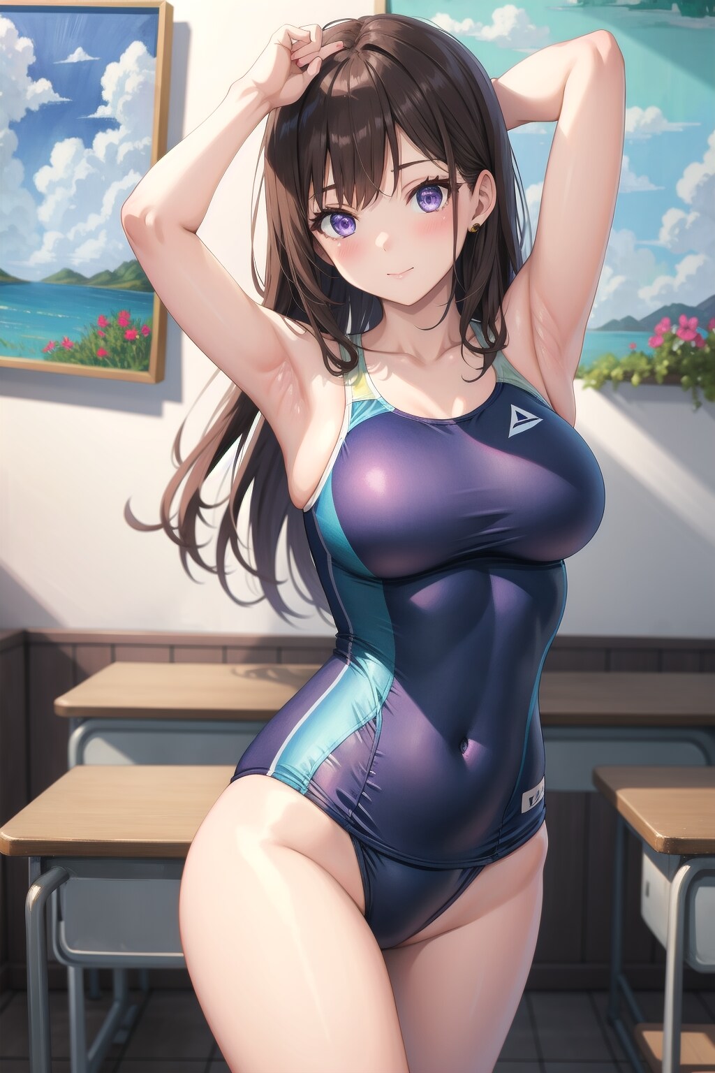 スクール水着の女の子