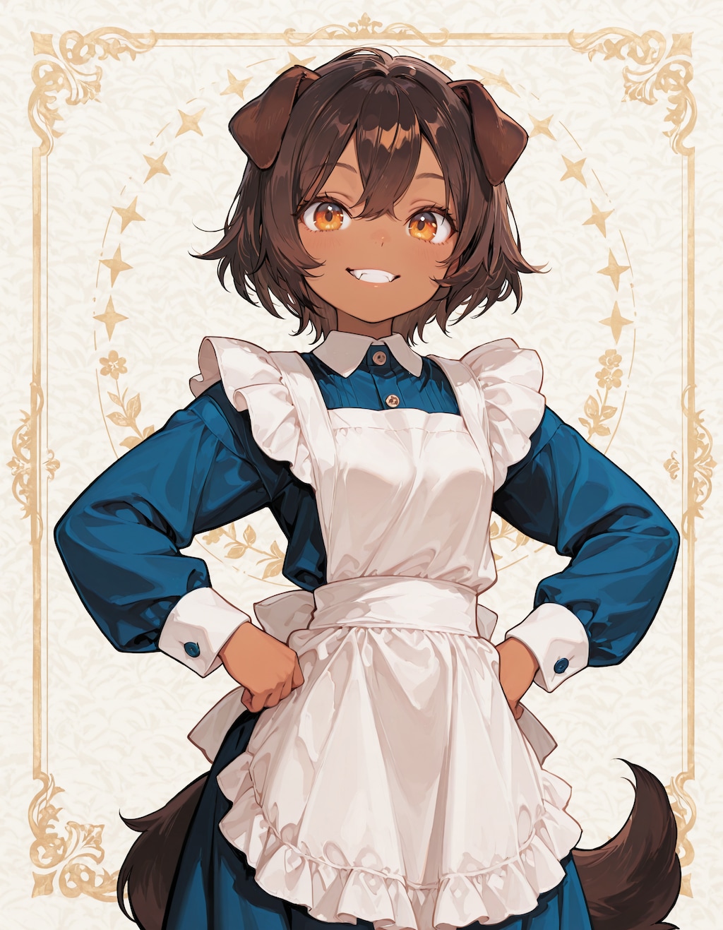 髪を結う藍くん