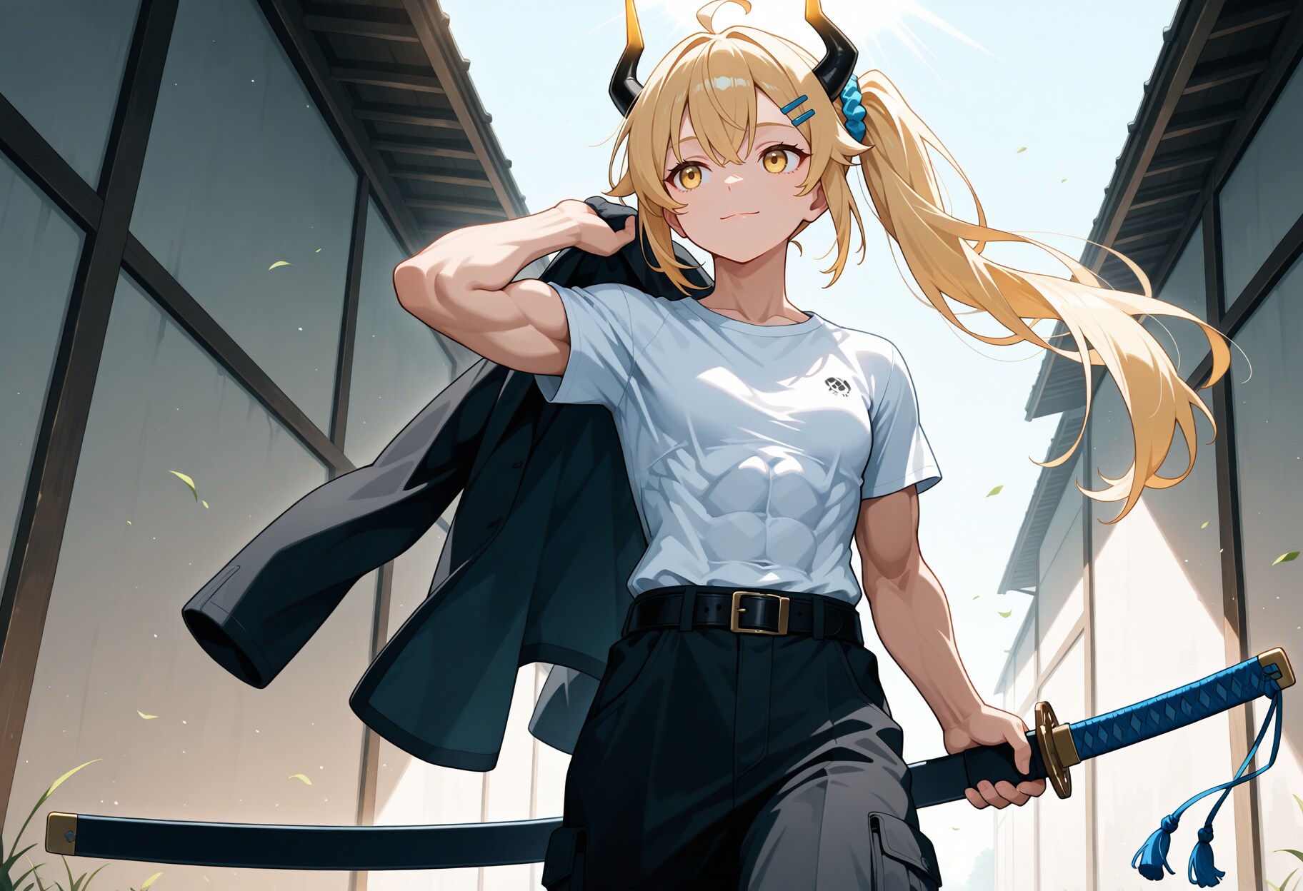 半袖女鬼高生さん