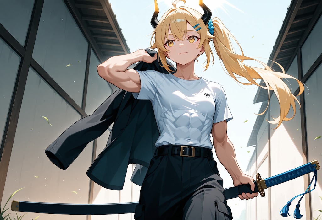 半袖女鬼高生さん