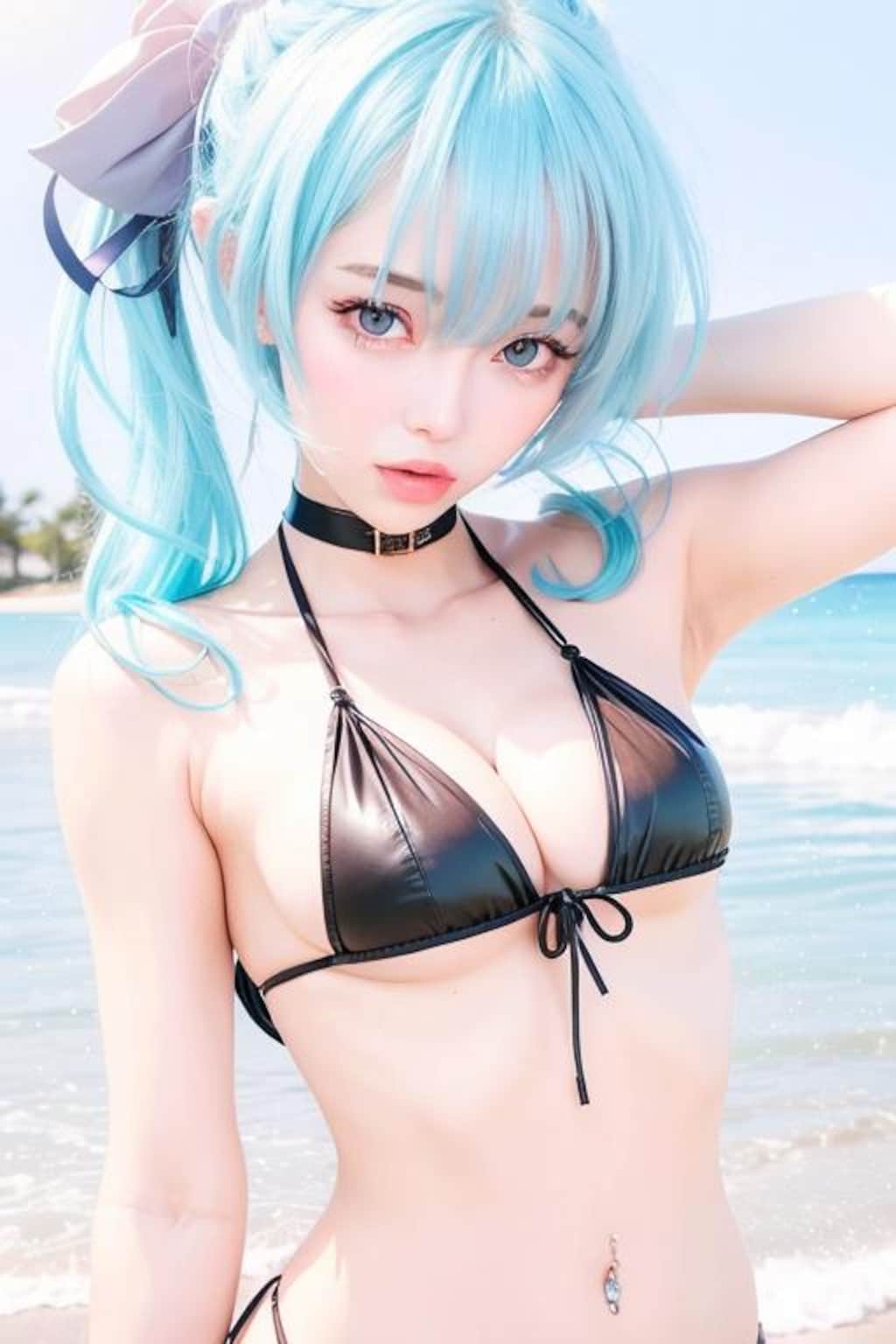 セクシー水着姿で悩殺！星街すいせいAIコスプレイヤーちゃん😍