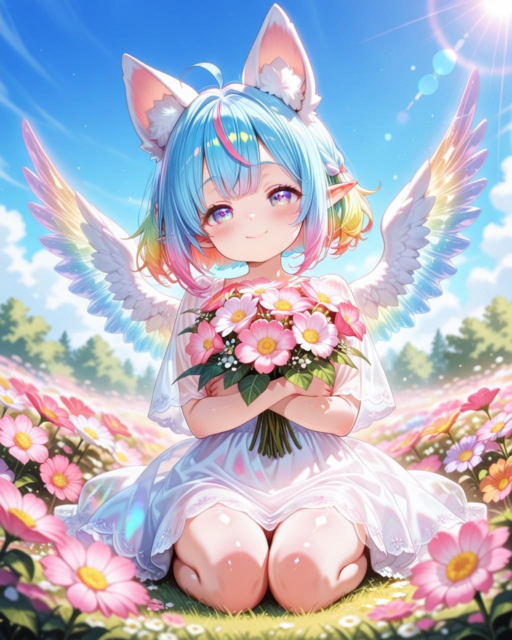 5枚）花束と天使さん