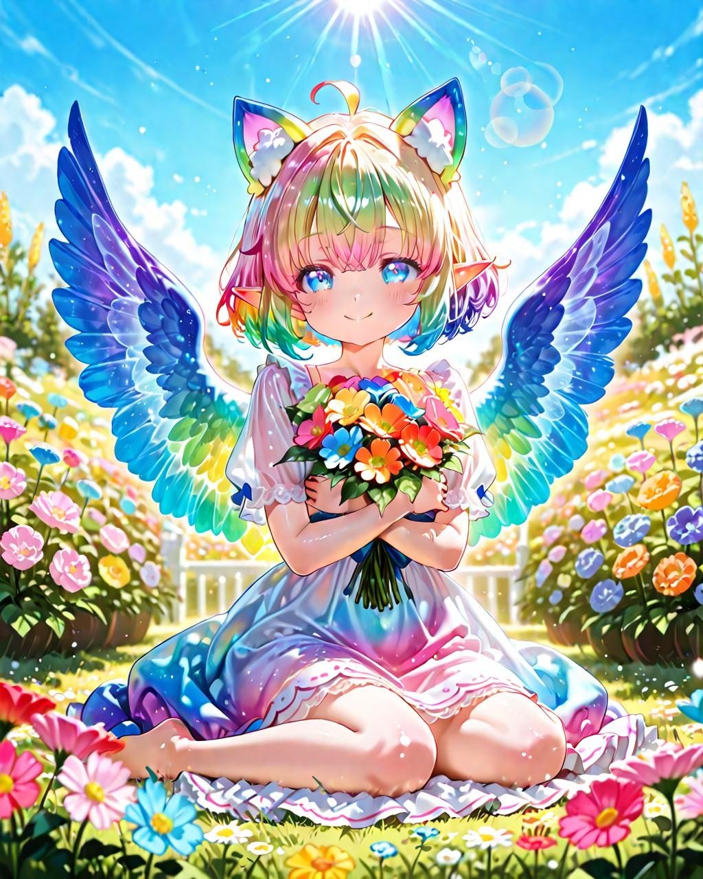 5枚）花束と天使さん