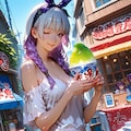 魔法高校の劣等生風のコスプレをした絵梨奈ちゃん❤️そして❗️夏のスイーツ用に生成した結果……没作品に(´；ω；｀)ﾌﾞﾜｯ 3枚目