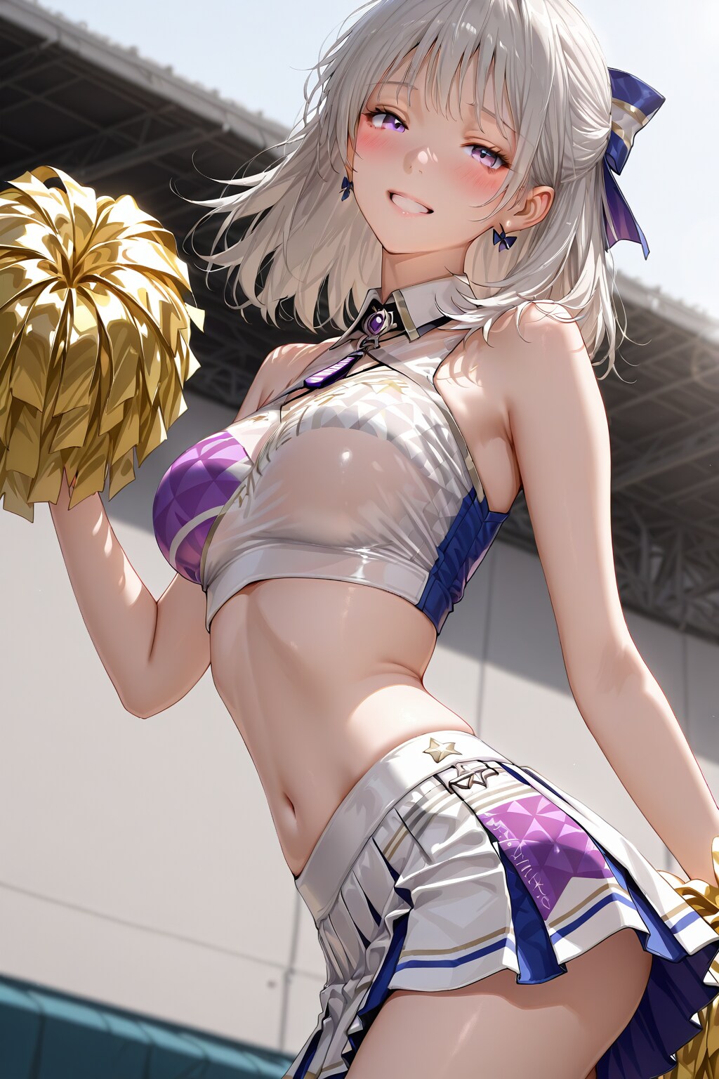 (1354)銀髪ちゃんチアガール