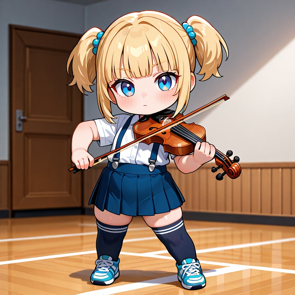 バイオリン練習中