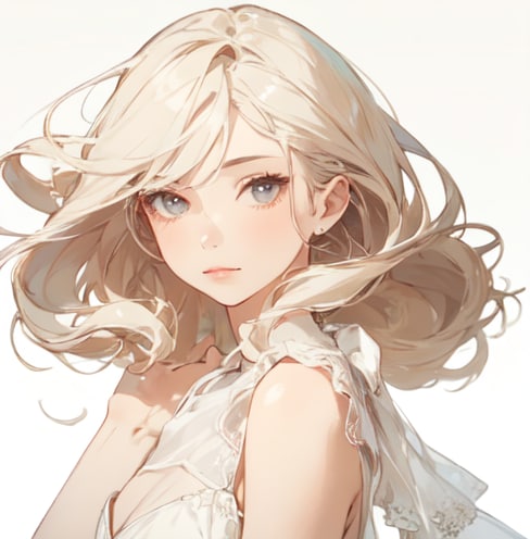 ベージュ髪