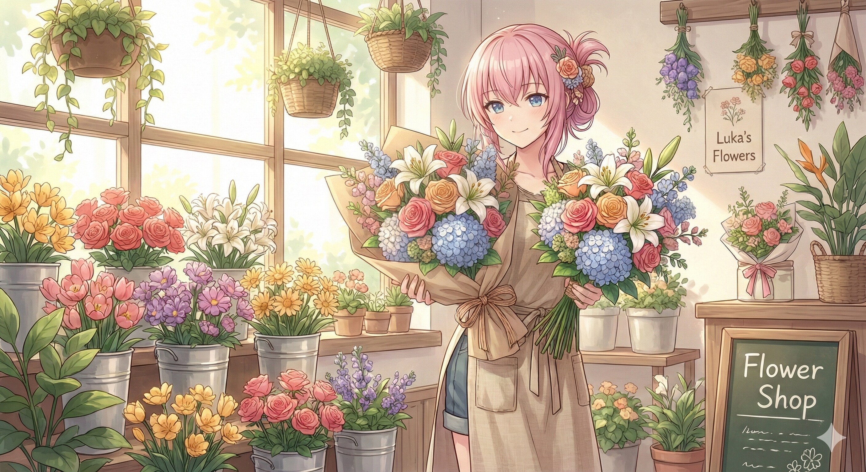 花屋さんの店員ルカさん