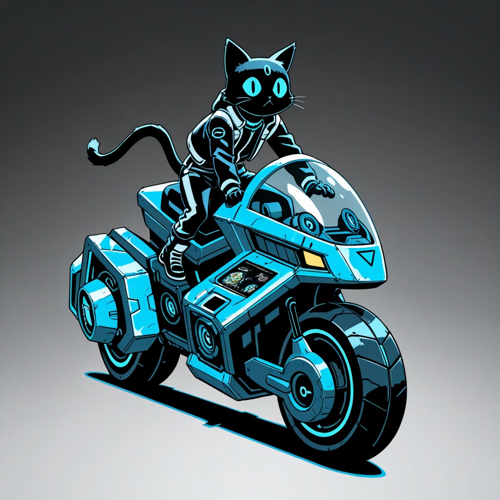 バイク好きな黒猫 | の人気AIイラスト・グラビア
