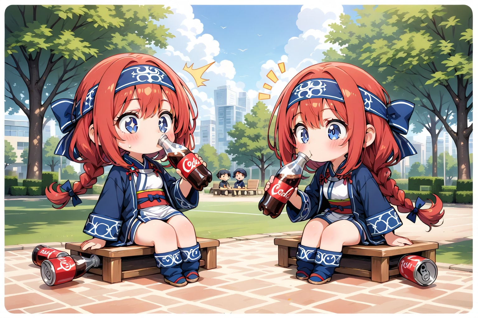 コーラを振って飲んで