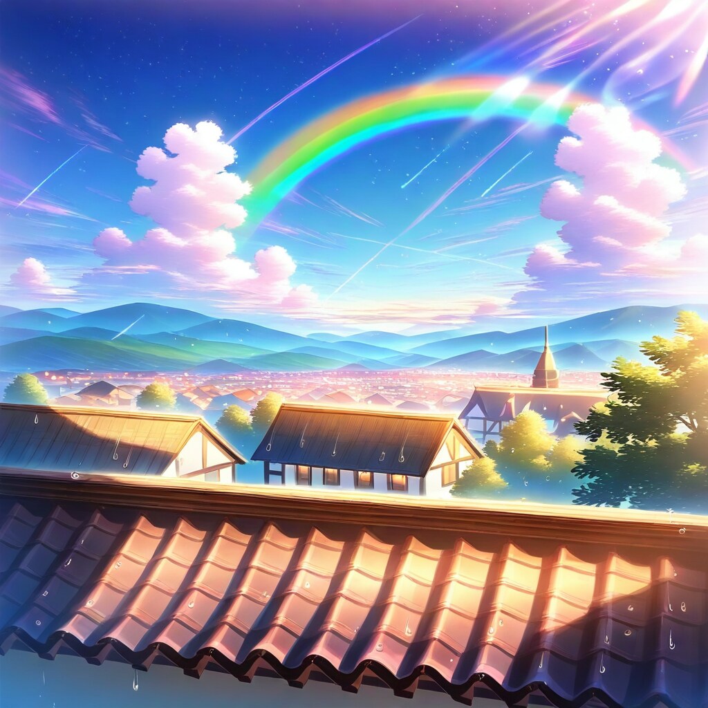 雨上がりの虹空