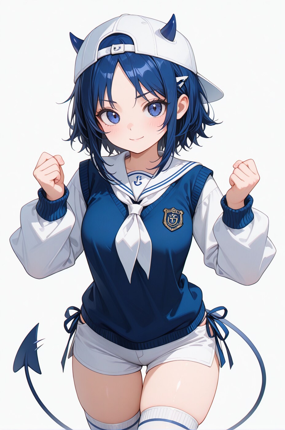 短パン小悪魔ちゃん（ネイビー） | の人気AIイラスト・グラビア