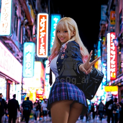 ミニスカギャル制服xルーズソックスの夏姫