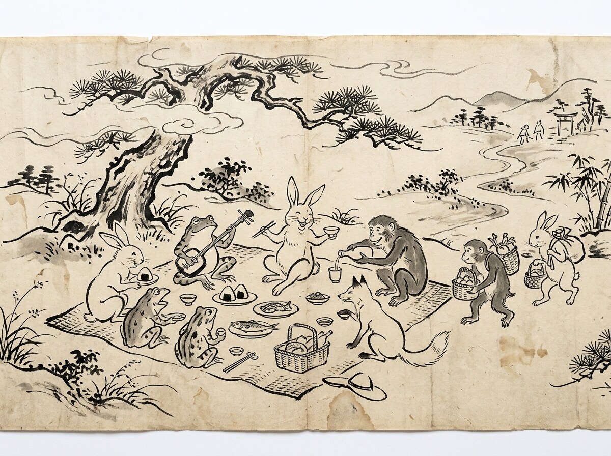 鳥獣戯画ピクニック