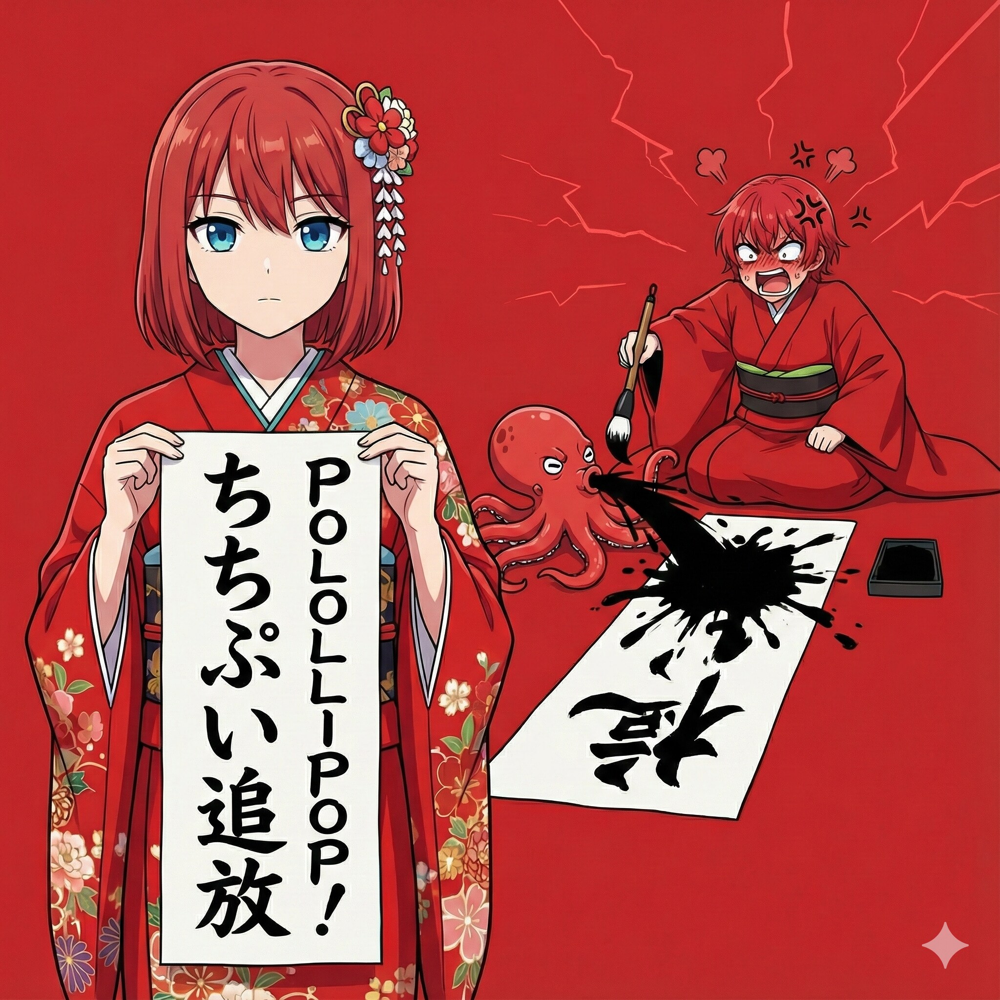 ❤️彩ちゃんの書き初め | の人気AIイラスト・グラビア