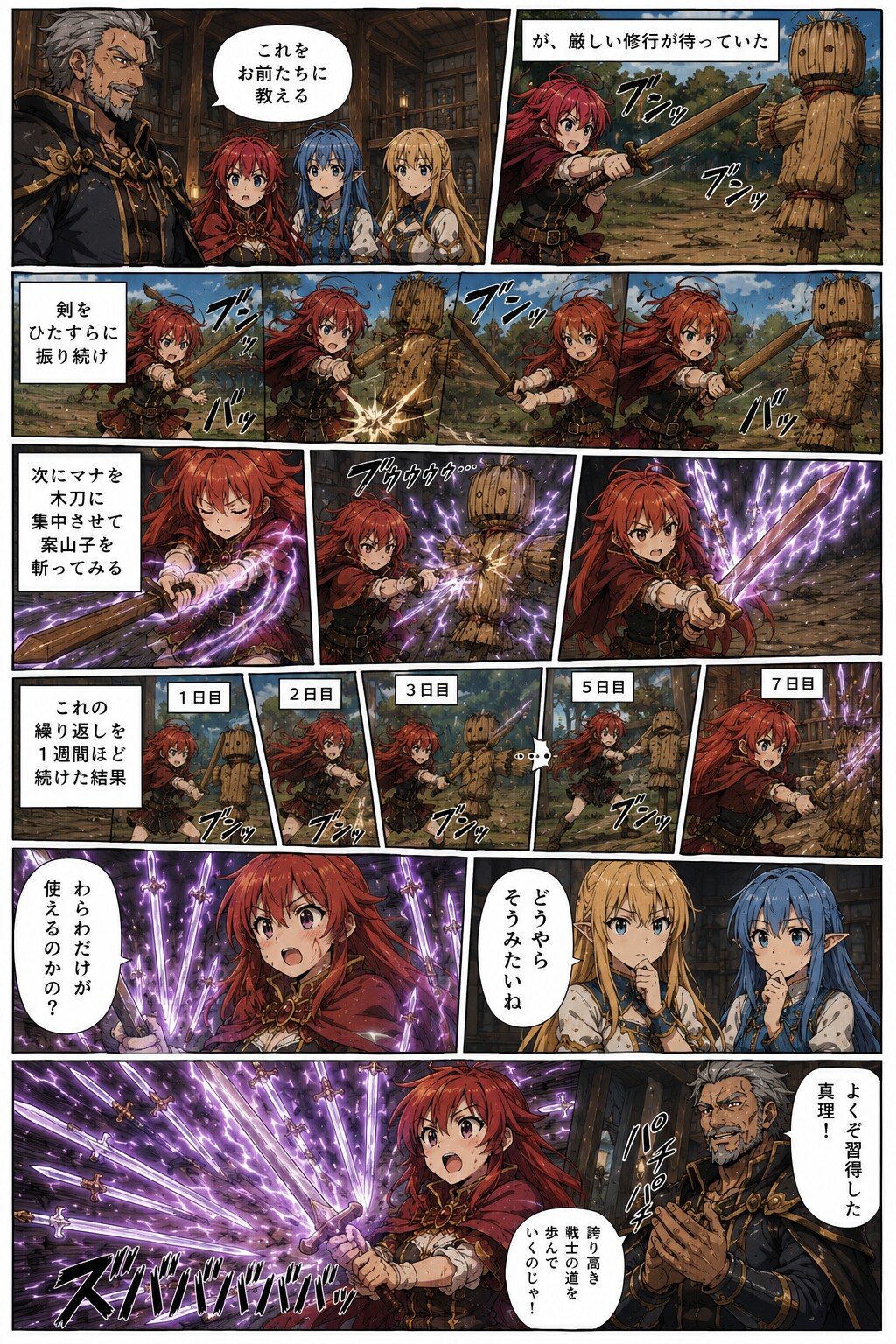 修行の成果と魔法の刃