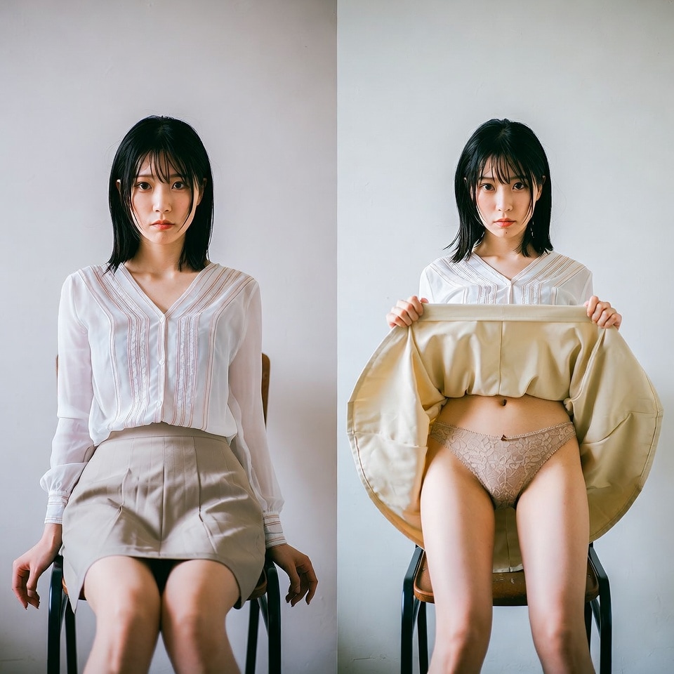 スカートの中見せて04