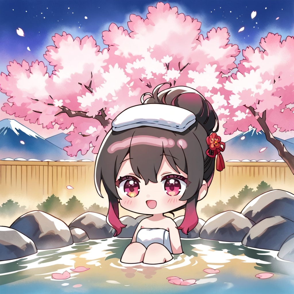 桜と温泉の旅行