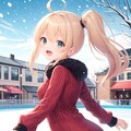 雪舞うスケートリンクで♪ 2枚目