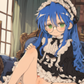メイド眼鏡こなたに足コキしながらおしっこかけてもらう 3枚目