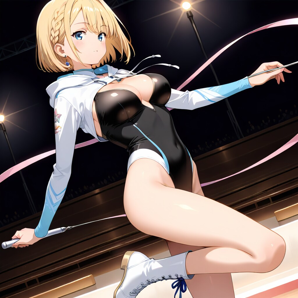 金髪ショート新体操美少女警官