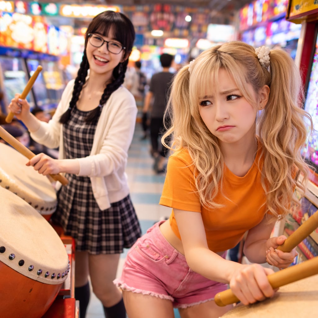 太鼓の達人をする人