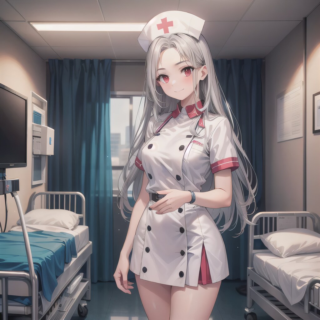 銀髪ロングで白衣の少女１８