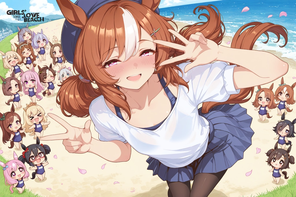 ※ お姉さんの左側、手元に多少崩れ有り。