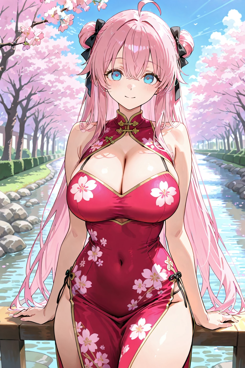 桜チャイナ娘 | の人気AIイラスト・グラビア