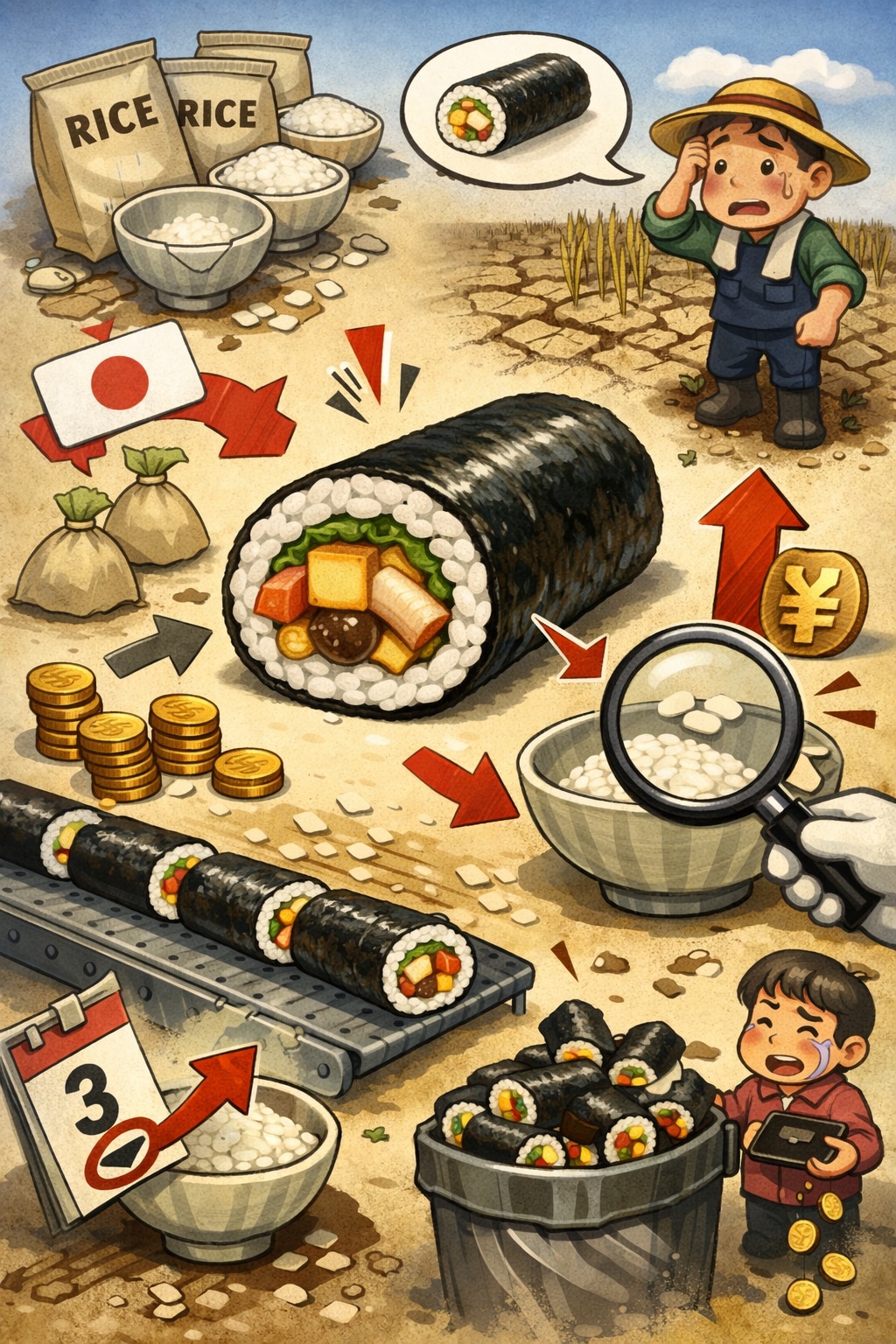 米が足りない時代の恵方巻き ― 金儲けで回る年中行事 | の人気AIイラスト・グラビア