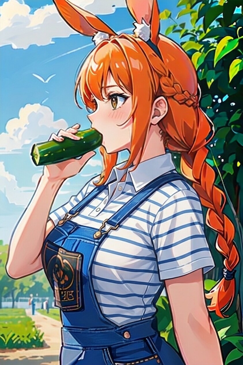 キュウリ食する | の人気AIイラスト・グラビア