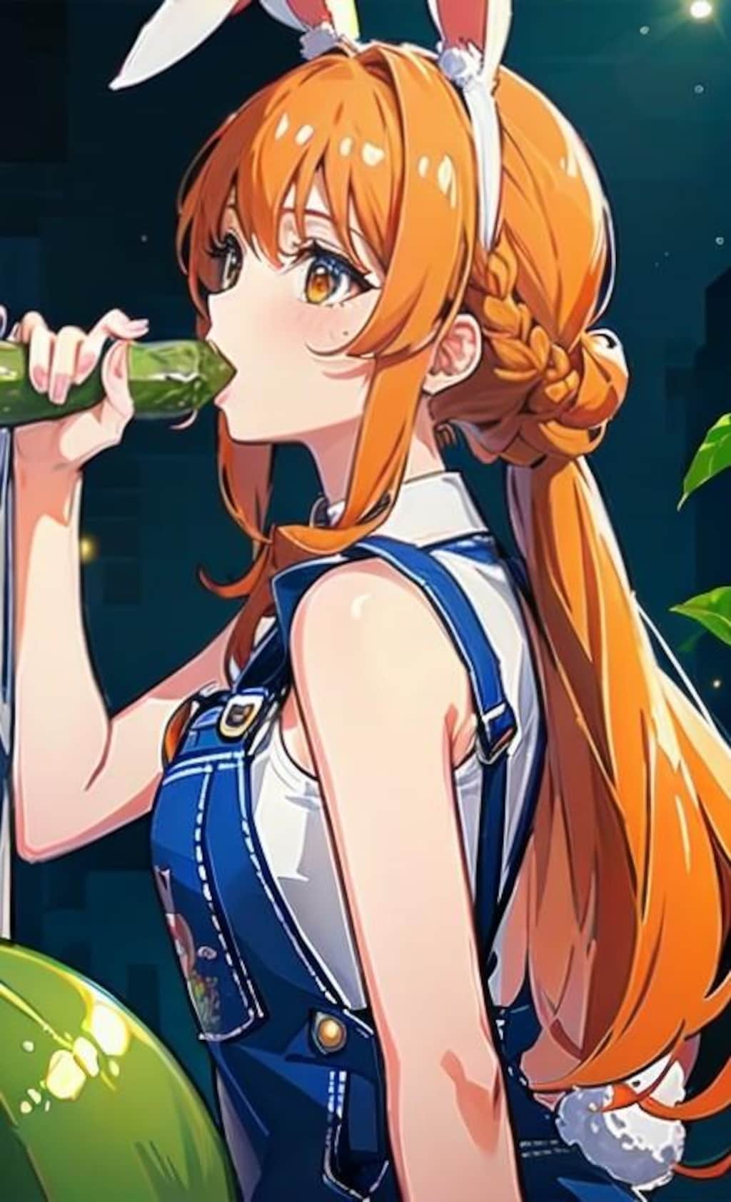 キュウリ食する