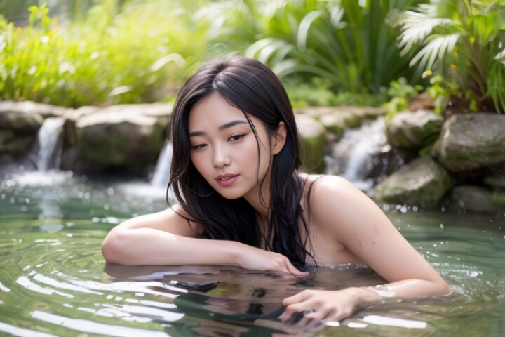 温泉美女